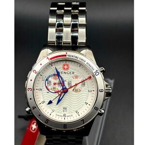 Wenger 70831 Aquagraph Yacht Racer Swiss Made Men's Chronograph Watch NIBWT
